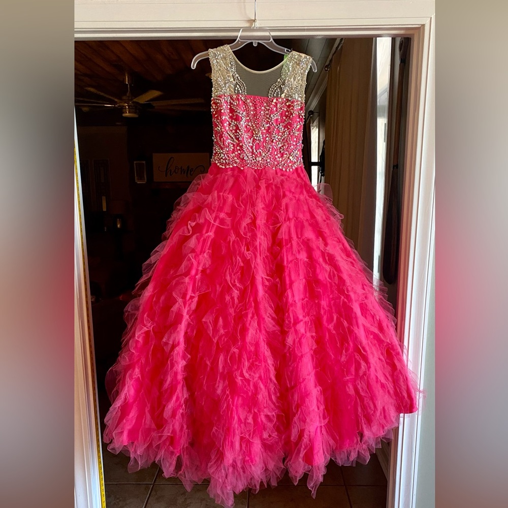 Rachel Allan girls size 12 pageant dress.